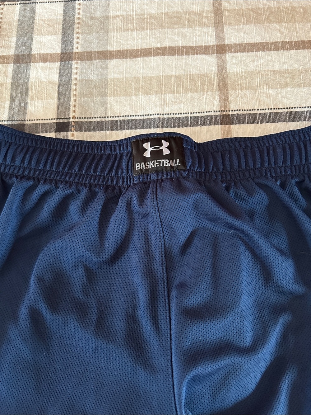 Under Armour Navy and Red Men's Athletic Shorts - Picture 5 of 9